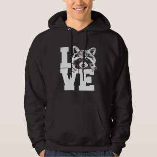 Love Raccoon Animal Trash Panda Cute Raccoon Hoodie