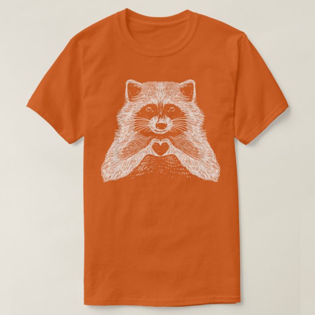 Love Racoon T-Shirt (Design Front)
