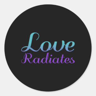 Love Radiates Suicide Prevention Awareness Design Classic Round Sticker