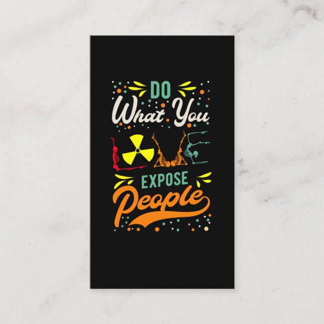 Love Radiology Humour Skeleton Xray Radiologist Business Card (Front)