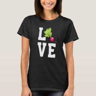 Love Radish Cute Vegetable  Vegan Radish T-Shirt