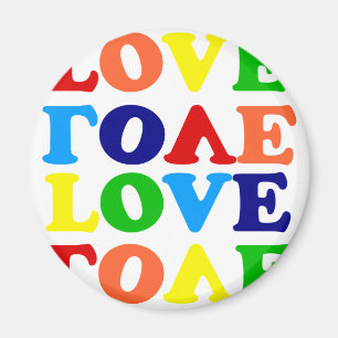 Love Rainbow Alphabet Soup Valentine Magnet