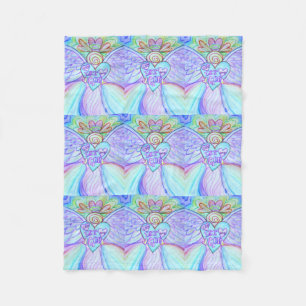 Love Rainbow Guardian Angel Custom Fleece Blanket