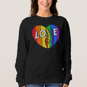 Love Rainbow Heart Lgbtq Lesbian Gay Pride Homosex Sweatshirt