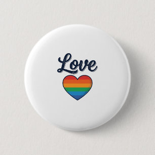 Love Rainbow Heart Pride Vector Shirt Design_1 6 Cm Round Badge