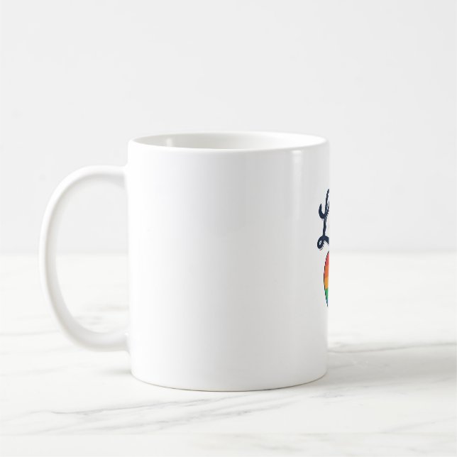 Love Rainbow Heart Pride Vector Shirt Design_1 Coffee Mug (Left)