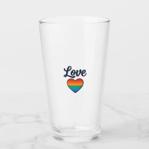 Love Rainbow Heart Pride Vector Shirt Design_1 Glass