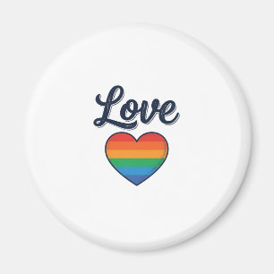 Love Rainbow Heart Pride Vector Shirt Design_1 Magnet