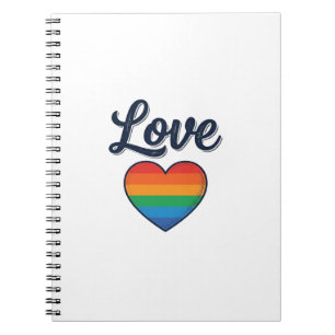 Love Rainbow Heart Pride Vector Shirt Design_1 Notebook