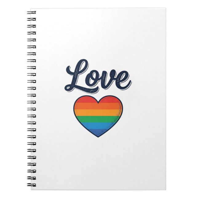 Love Rainbow Heart Pride Vector Shirt Design_1 Notebook (Front)