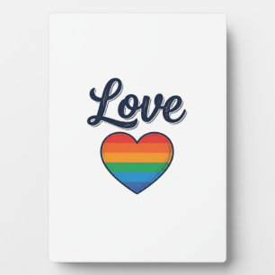 Love Rainbow Heart Pride Vector Shirt Design_1 Plaque