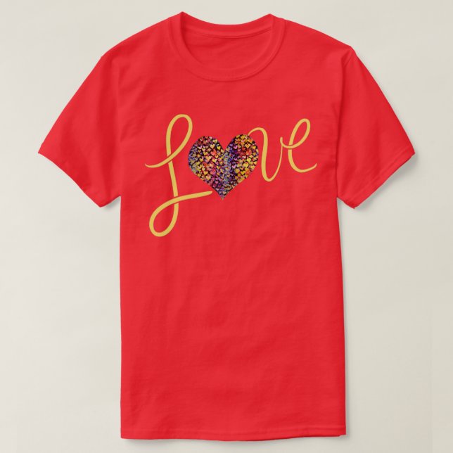 LOVE rainbow heart T-Shirt (Design Front)