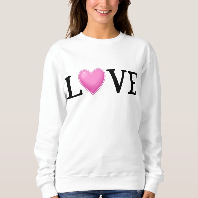 LOVE Rainbow Heart Women's  Sweatshirt (Front)