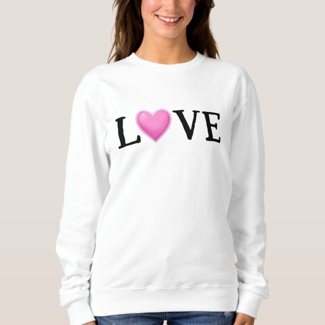 LOVE Rainbow Heart Women's Sweatshirt (Front)