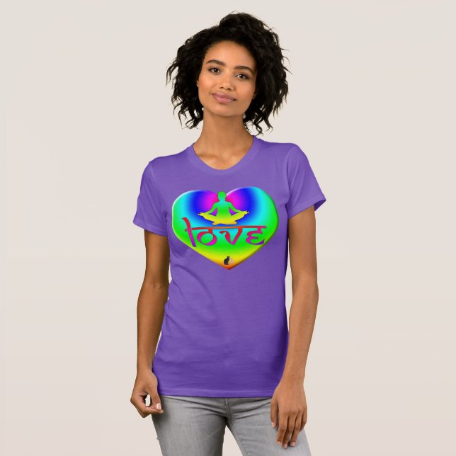 Love Rainbow Intentions Heart T-Shirt (Front Full)