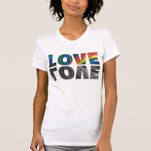 Love Rainbow Letters Colorful Trendy Abstract Art T-Shirt