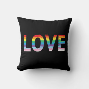 LOVE Rainbow LGBTQIA Flag, Pride Letter  Cushion