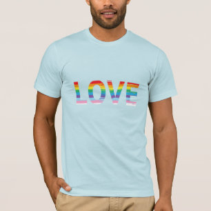 LOVE Rainbow LGBTQIA Flag, Pride Letter T-Shirt