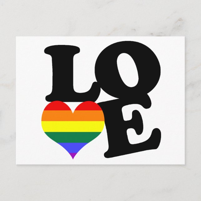 Love Rainbow Pride Postcard (Front)