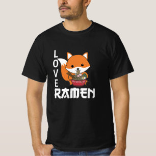 Love Ramen Cute Fox Kawaii Foxes T-Shirt