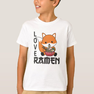 Love Ramen Cute Fox Kawaii Foxes T-Shirt