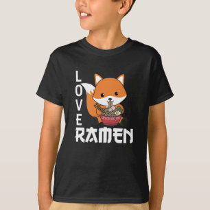 Love Ramen Cute Fox Kawaii Foxes T-Shirt