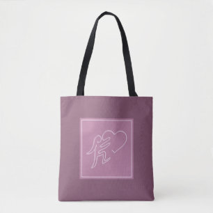 LOVE (RASPBERRY)  TOTE BAG