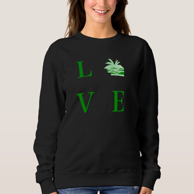 Love Reading – Book Lover Typography Illustration Sweatshirt (Front)