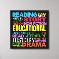 Love Reading Books - Genre Word Art