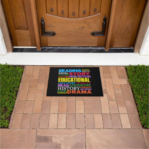 Love Reading Books - Genre Word Art Doormat