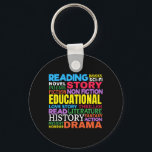 Love Reading Books - Genre Word Art Key Ring<br><div class="desc">Love to read! Colourful reading genre,  literacy typography word art for people who love to read,  librarians,  English instructor,  reading teacher appreciation or book clubs. > History,  fantasy,  mystery,  poems,  horror,  drama,  sci-fi,  thrillers - popular genre for book lovers.  > Personalise it! Add custom name,  photo,  or text.</div>