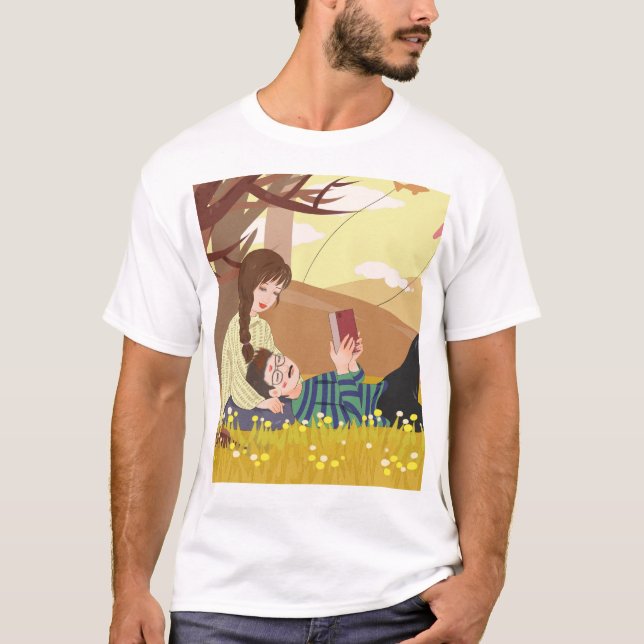 Love Reading with Nature T-Shirt (Front)