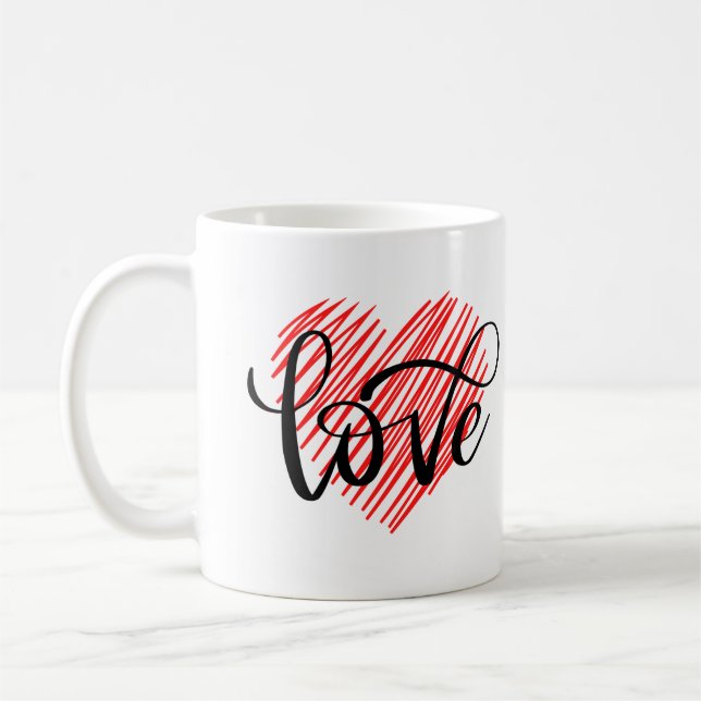 Love Red And Black colour Coffee Mug (Left)