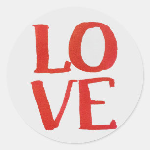 Love Red And Grey Wedding, Bridal Shower Classic Round Sticker