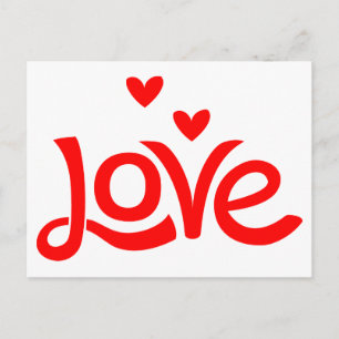 Love Red And White Hearts Blank Card