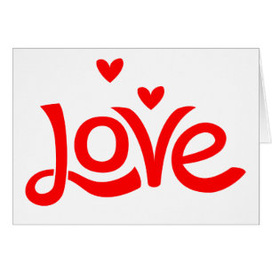 Love Red And White Hearts Blank Card