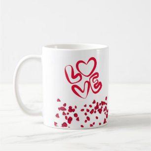 LOVE Red color petals Coffee Mug