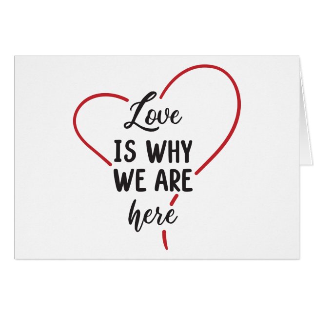 Love Red Heart Black White Wedding Bridal Shower (Front Horizontal)