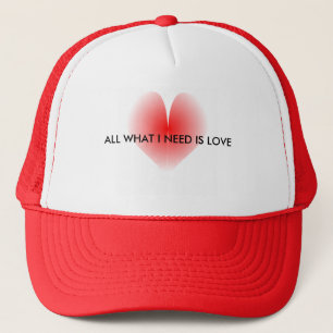 Love red heart hat