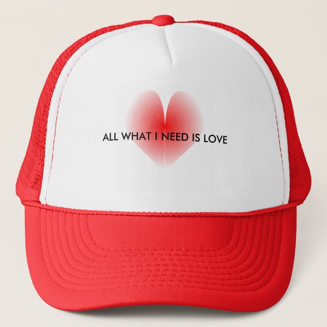Love red heart hat (Front)