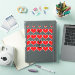 Love Red Heart Patterns Cute Valentine's Day 2022<br><div class="desc">Printed with red heart patterns with quote in text templates you can edit!</div>
