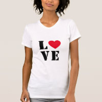 Love,Red Heart Women's Fine Jersey T-Shirt