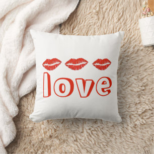 LOVE Red Lips Lipstick Kiss Valentine's Day Makeup Cushion