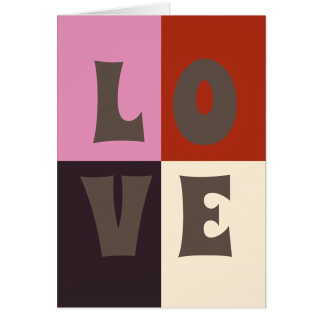 LOVE Red Pink Eggplant Ivory (Front)