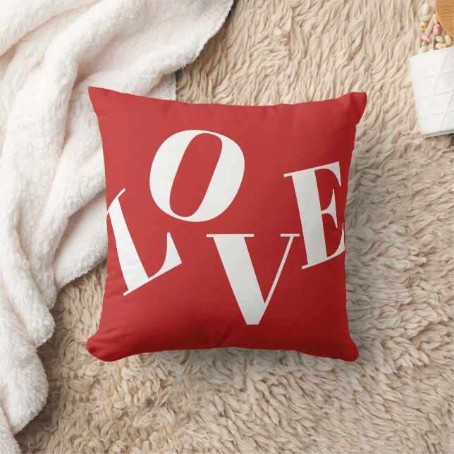  LOVE red throw pillow (Blanket)