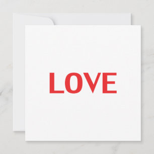 Love red typography modern Valentine’s Day Card
