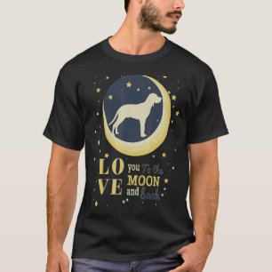 Love Redbone Coonhound Dog To The Moon T-Shirt