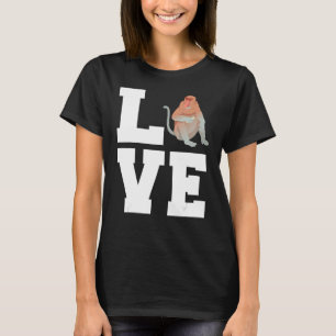 Love Reddish Brown Skin Colour Proboscis Monkey T-Shirt