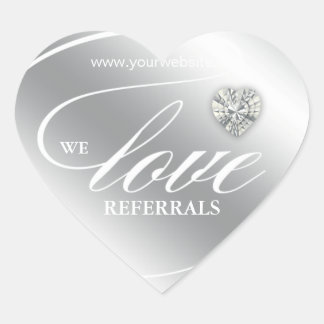Love Referrals Sticker Jewellery Heart Silver