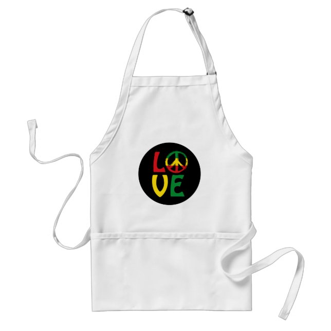 LOVE Reggae with peace symbol Standard Apron (Front)